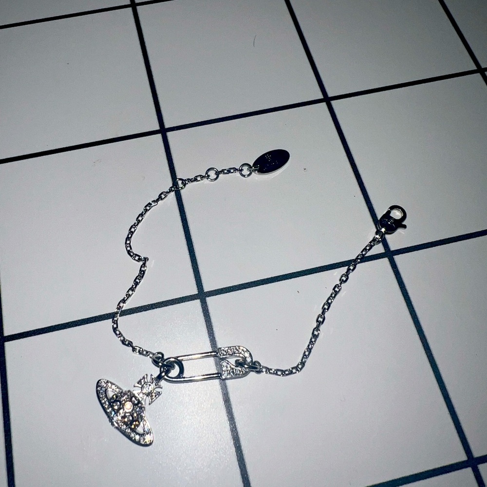 Vivienne Westwood Silver Bracelet with Heart Charm